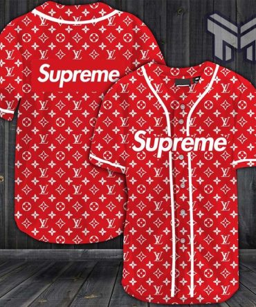 Louis Vuitton Supreme Baseball Jersey Shirt Lv Luxury Clothing Clothes Sport For Men Women Hot