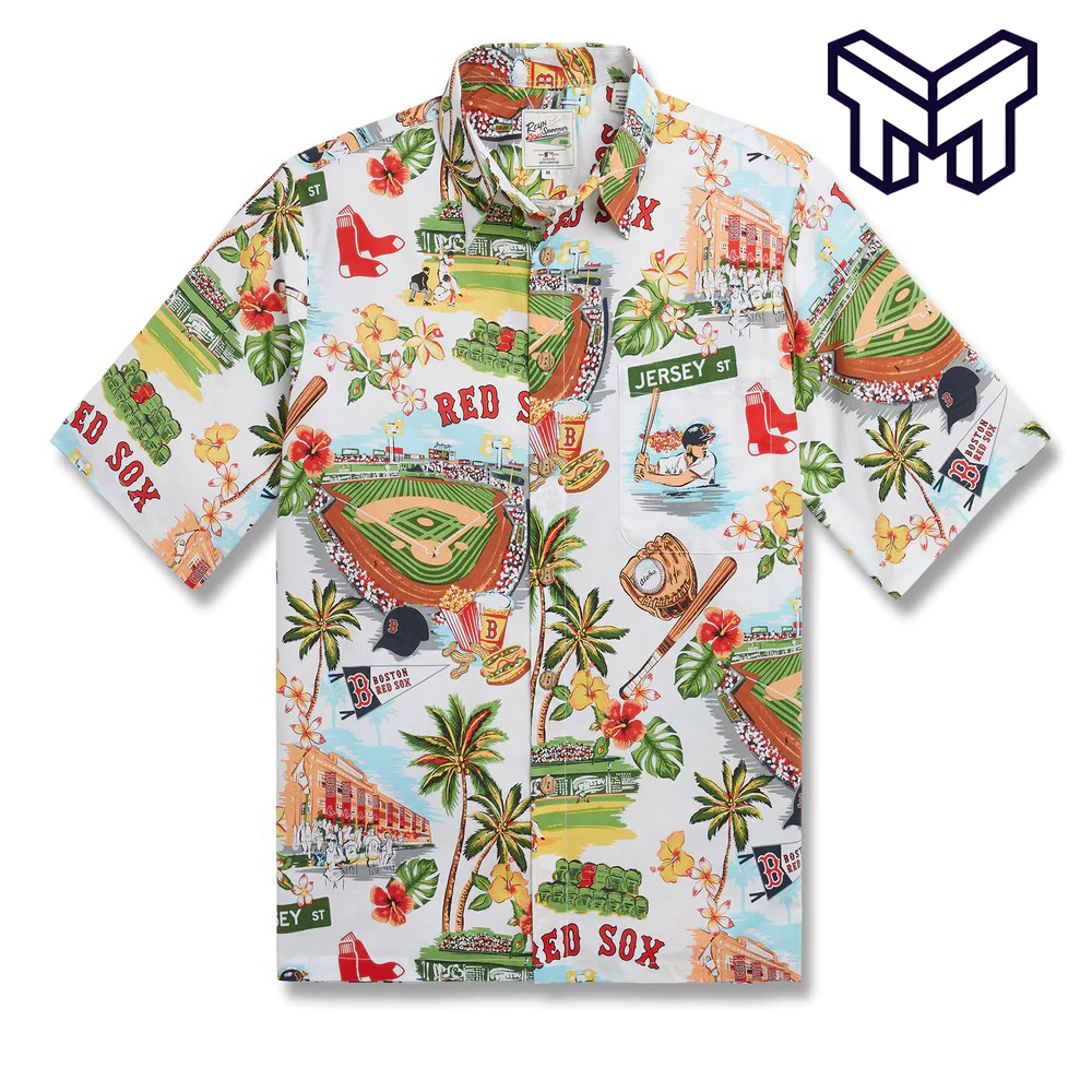 Mlb Boston Red Sox Hawaiian Scenic Hawaiian Shirt And Short