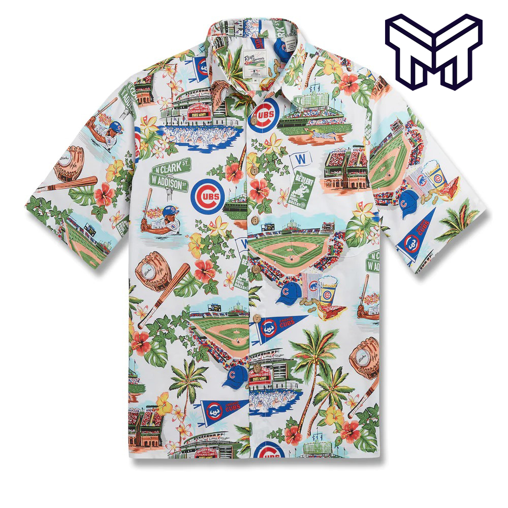 Mlb Chicago Cubs Hawaiian Scenic Hawaiian Shirt And Short