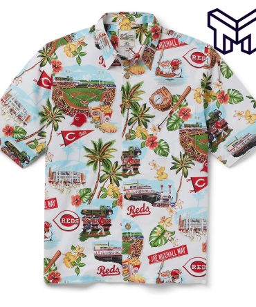 Mlb Cincinnati Reds Hawaiian Scenic Hawaiian Shirt And Short