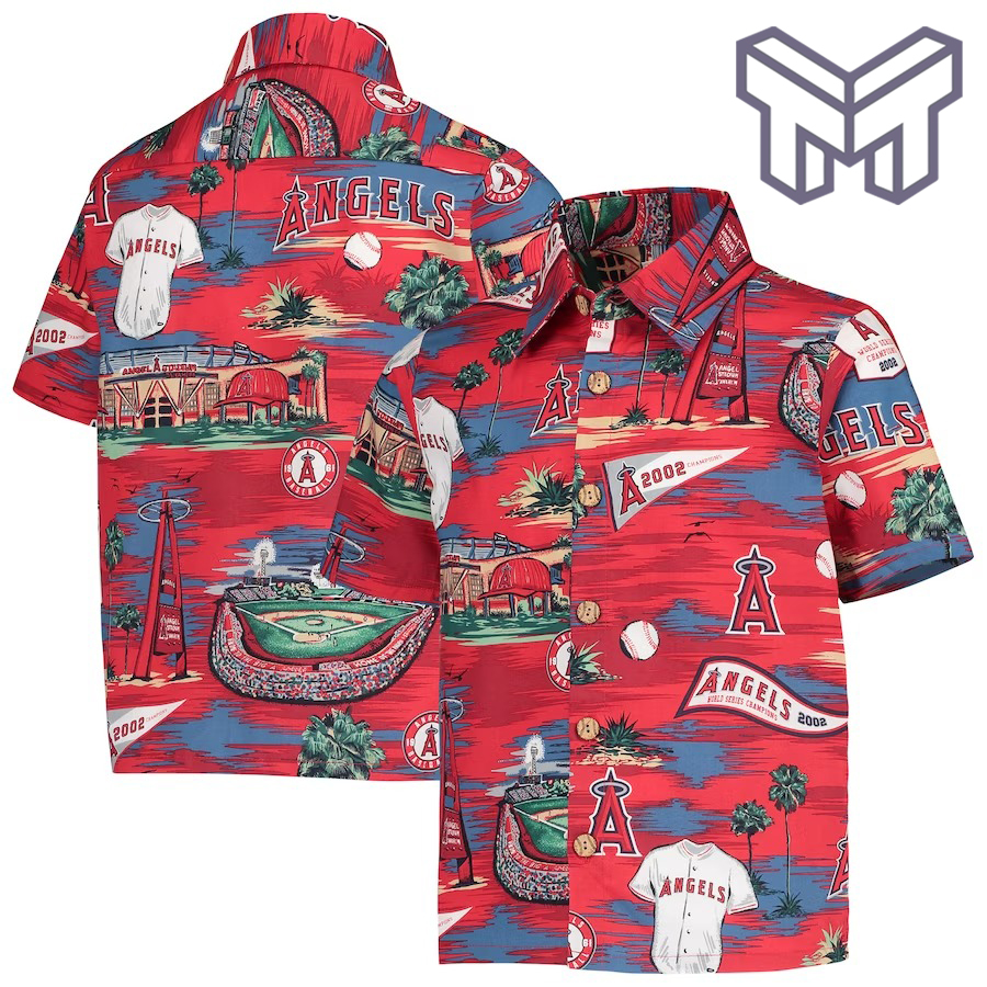 Mlb Los Angeles Angels Hawaiian Shirt Scenic Hawaiian Shirt - Blue