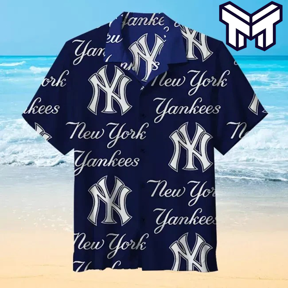 Mlb New York Mets Hawaiian Graphic Print Short Sleeve Hawaiian Shirt
