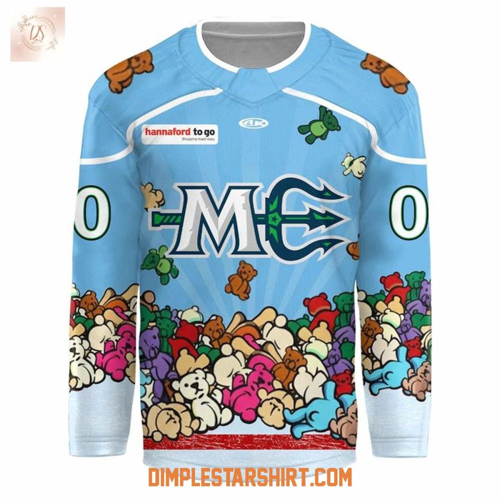 Maine Mariners Our Teddy Bear Toss Tis The Season Jersey - Image 2