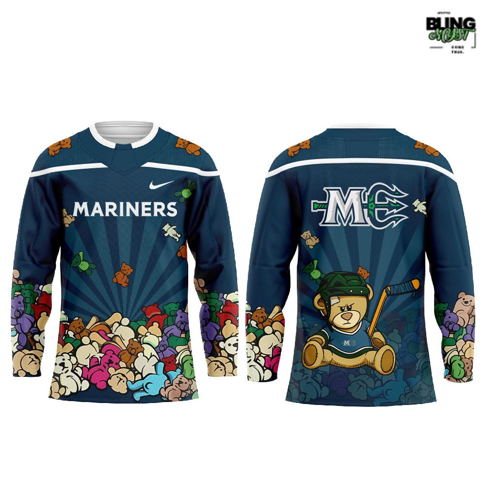 Maine Mariners Teddy Bear Toss Night Edition Hockey Jersey - Image 4