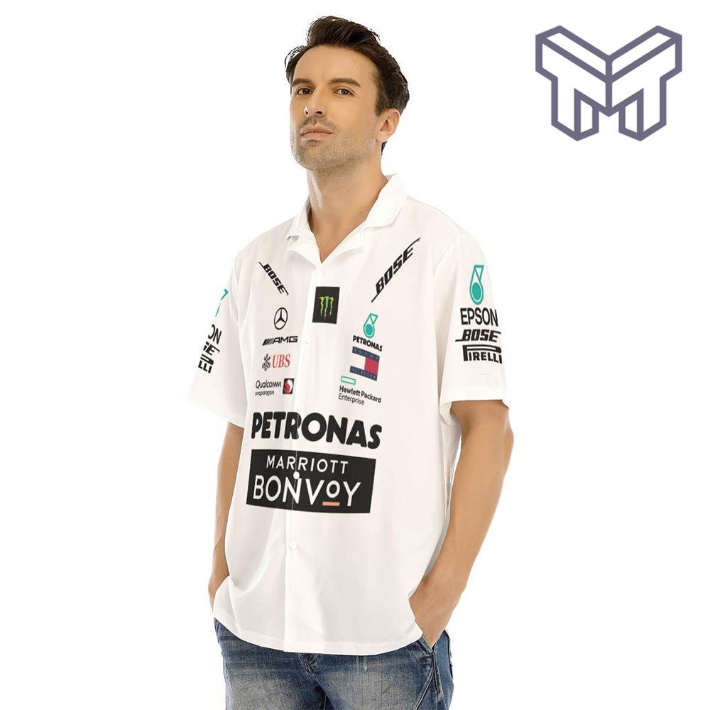 Mercedes Amg Petronas Apparel, Mercedes Amg Petronas Hawaiian Shirt - Image 2