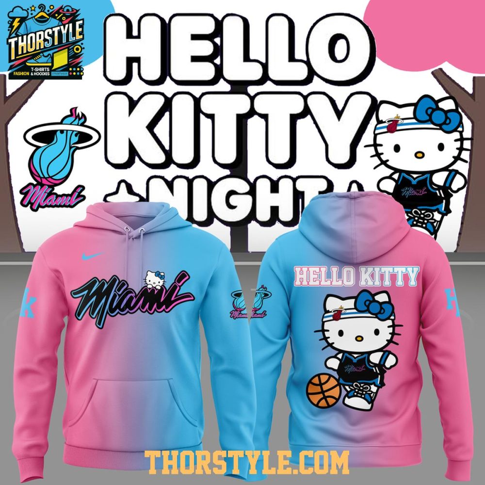 Miami Heat Hello Kitty 2026 Night Celebration Hoodie Shirts