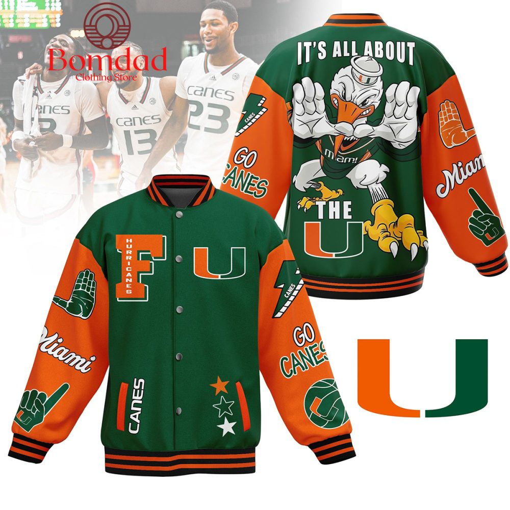 Miami Hurricanes Go Canes Baseball Jacket