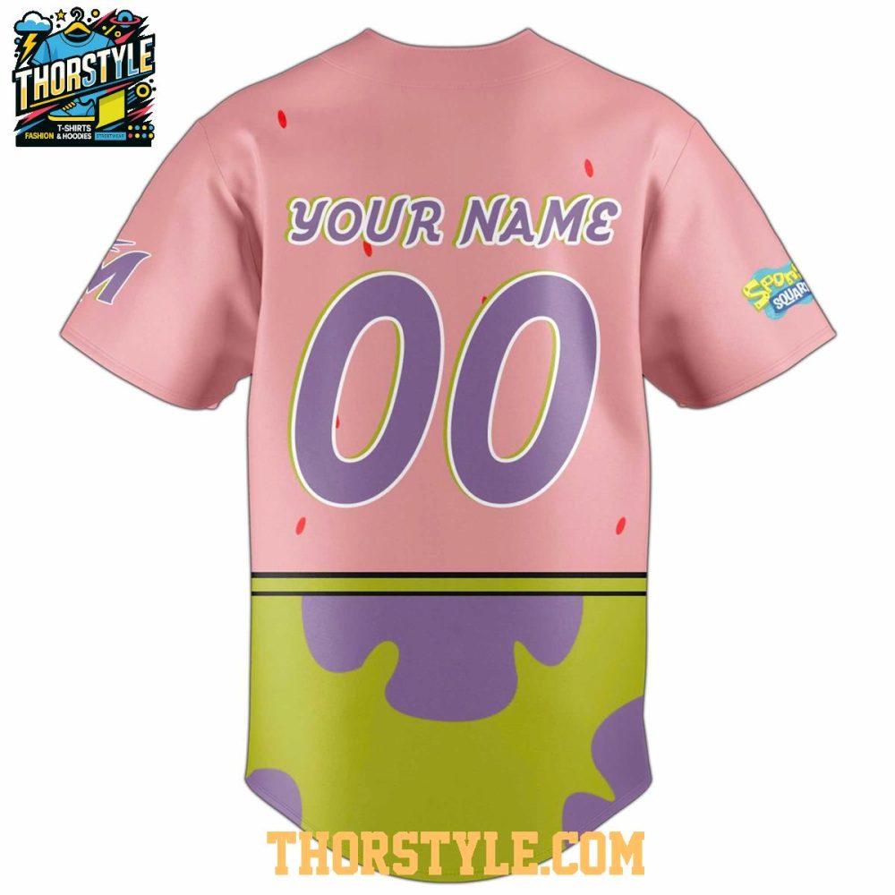 Miami Marlins 2025 Spongebob Patrick Star Personalized Baseball Jersey - Image 3