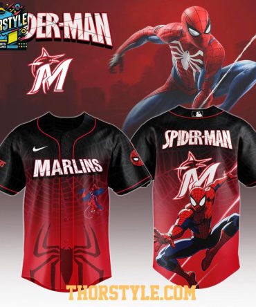 Miami Marlins X Spider Man Game Night 2025 The Hero Baseball Jersey