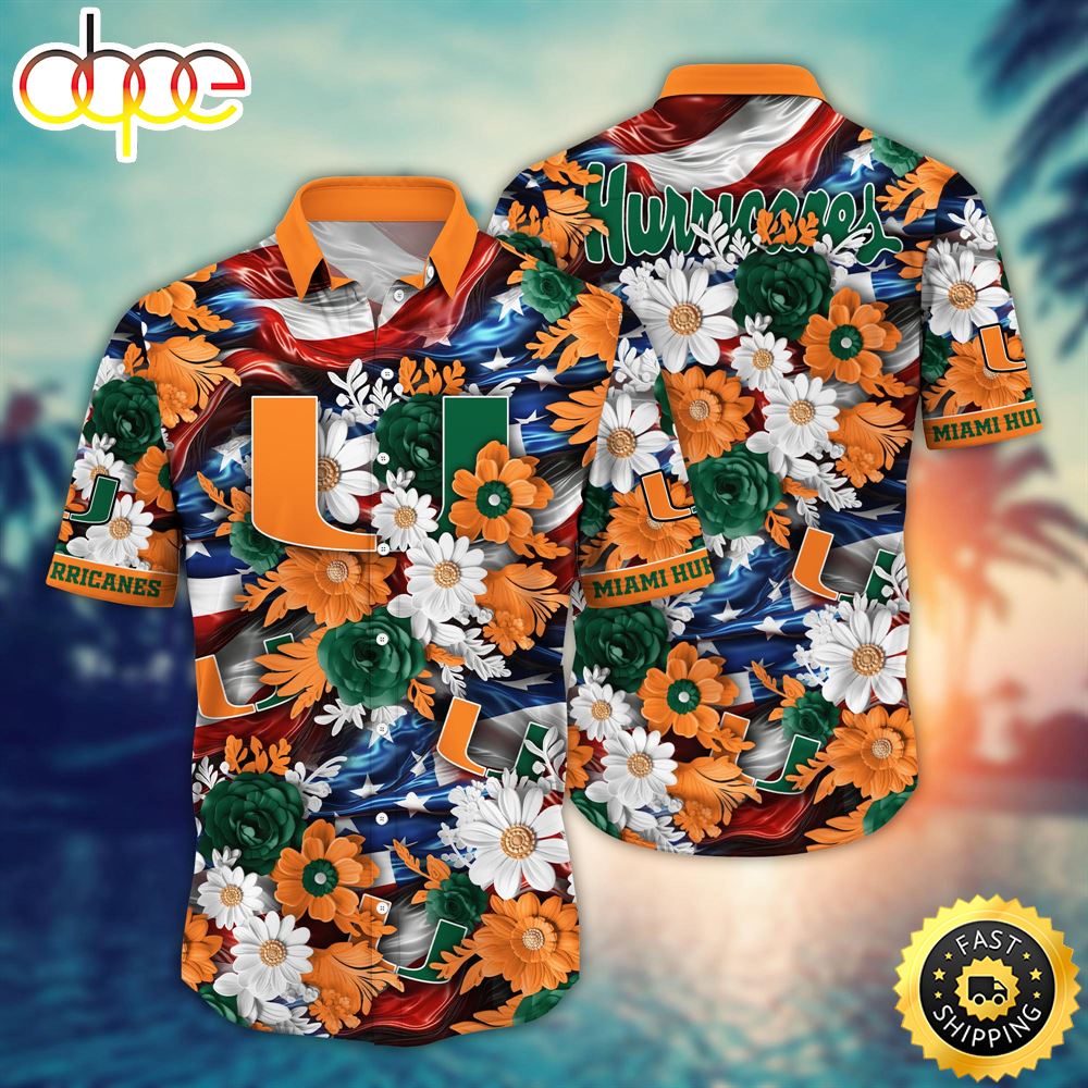 Miami Hurricanes Ncaa1 Hawaii Shirt Independence Day