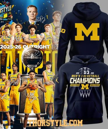 Michigan Wolverines Champions Big Ten Men'S Basketball Hoodie