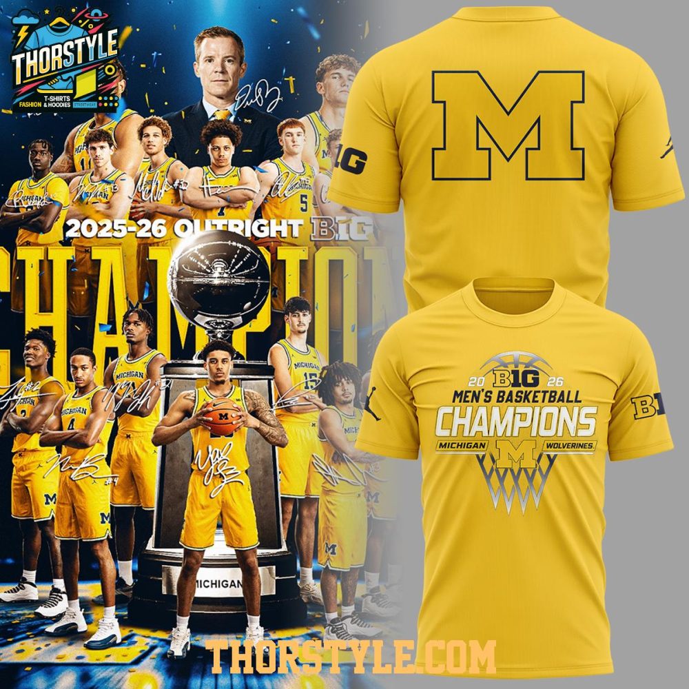 Michigan Wolverines Champions Big Ten Men'S Basketball Hoodie