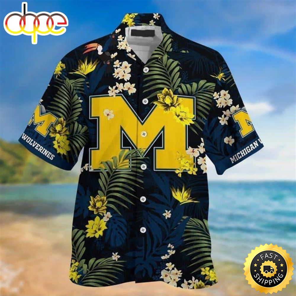 Michigan Wolverines Hawaiian Shirt Beach Gift For Sports Lovers