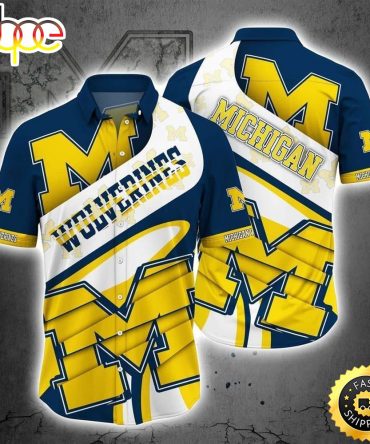 Michigan Wolverines Hawaiian Shirt Father'S Day Gift For Beach Vacation