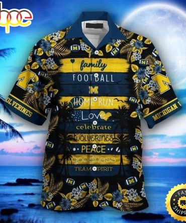 Michigan Wolverines Hawaiian Shirt Gift For College Football Fans