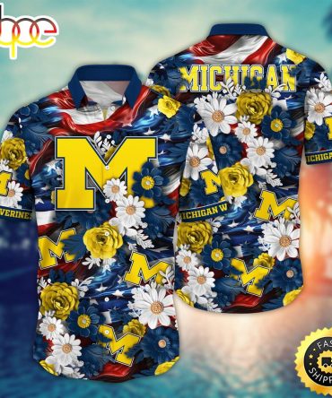 Michigan Wolverines Ncaa2 Hawaii Shirt Independence Day