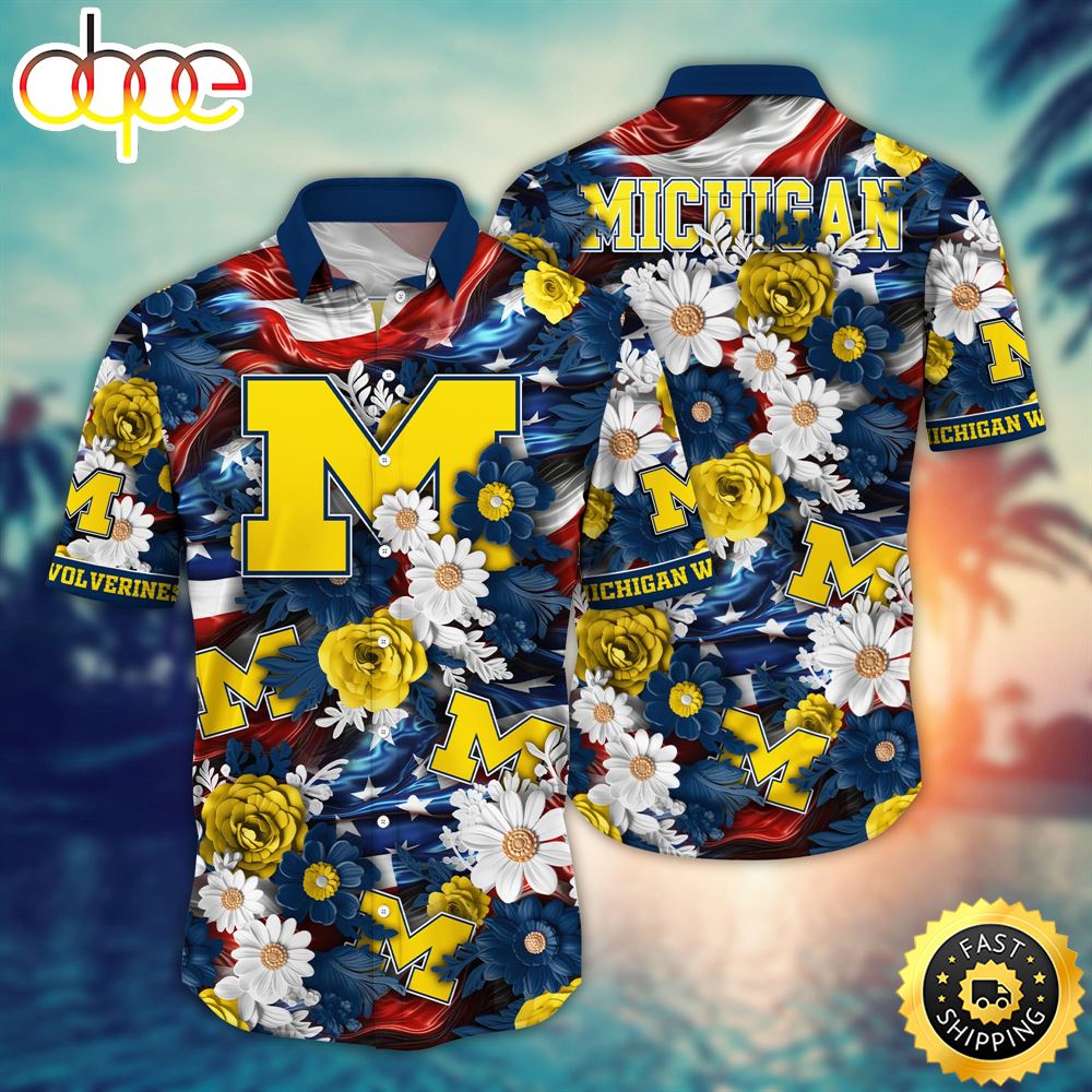 Michigan Wolverines Ncaa2 Hawaii Shirt Independence Day