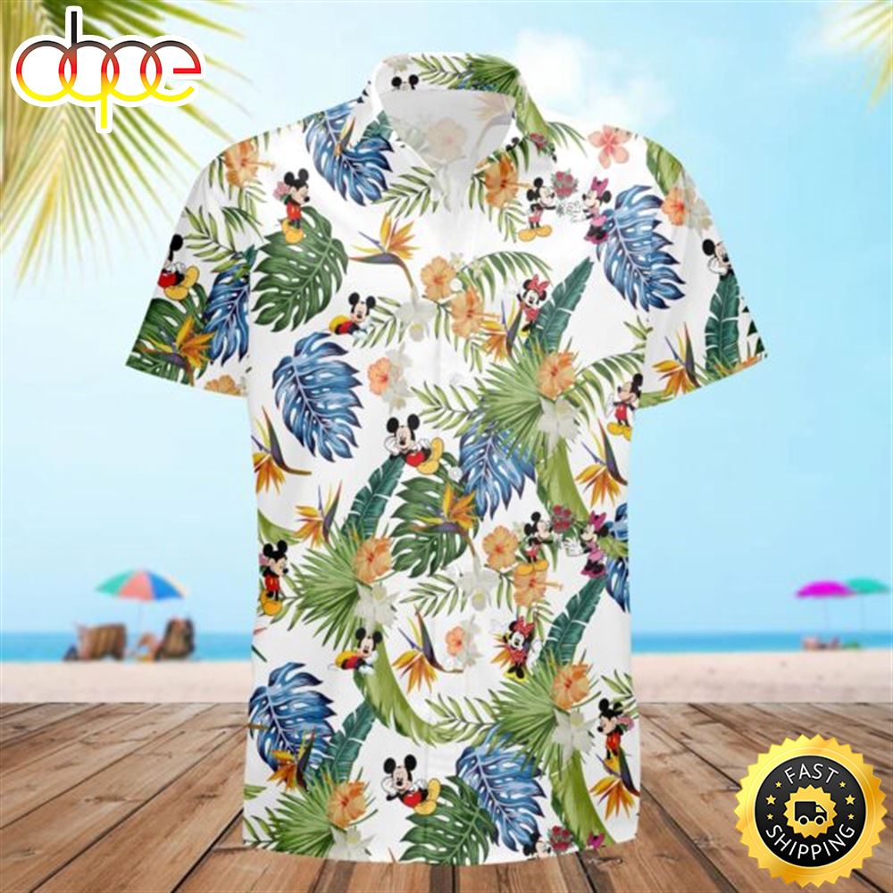 Mickey And Minnie Mouse Cartoon Disney Hawaiian Shirt