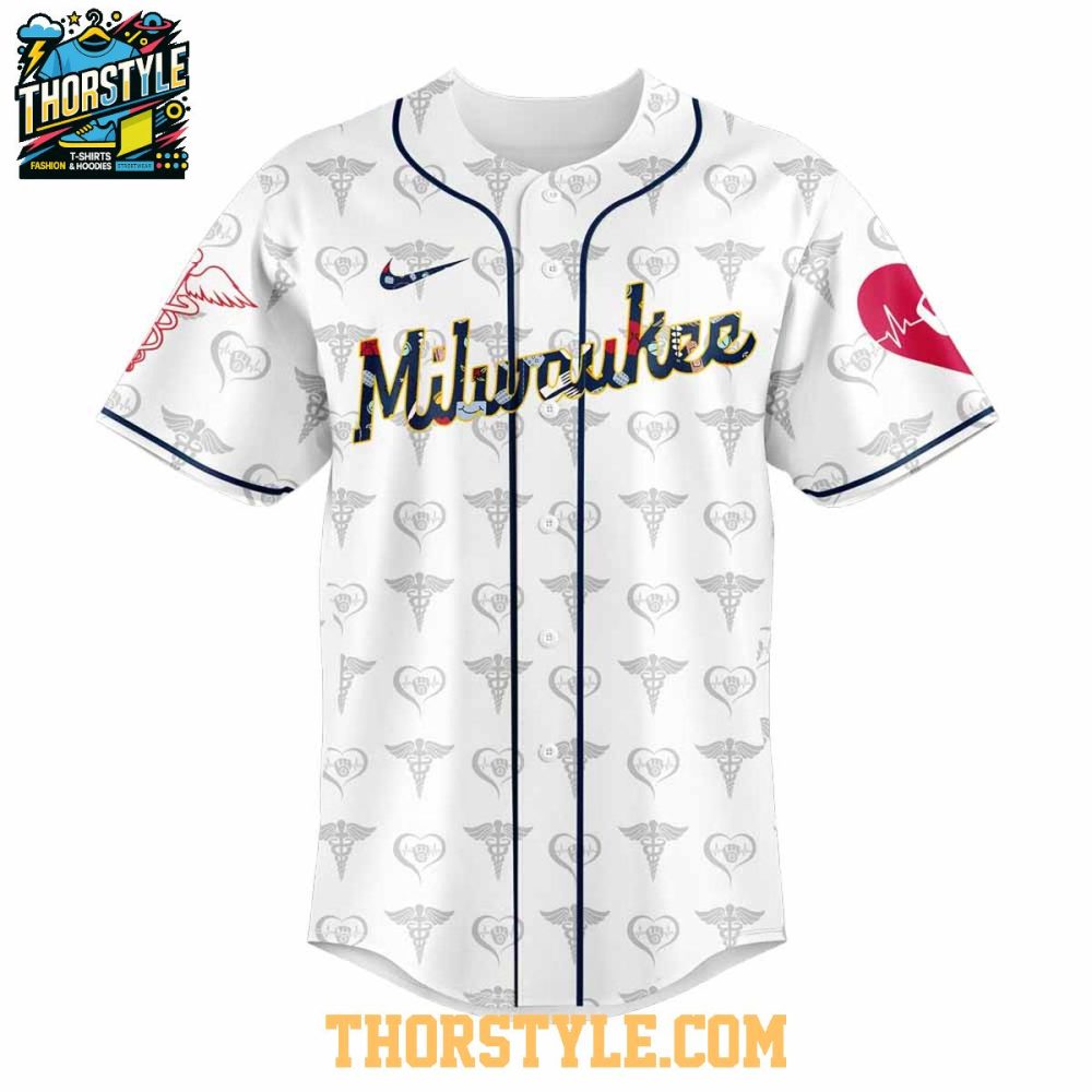 Milwaukee Brewers Nurses Appreciation Day 2025 Baseball Jersey - Image 2