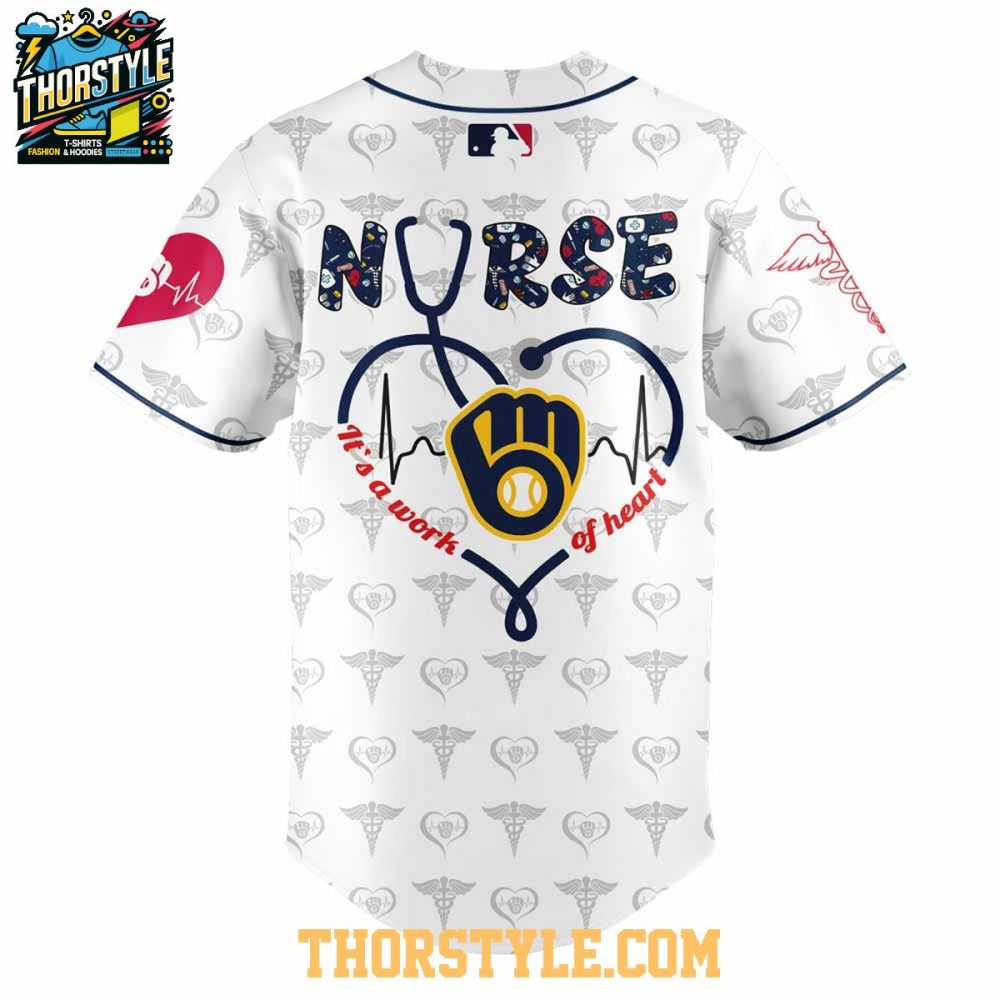 Milwaukee Brewers Nurses Appreciation Day 2025 Baseball Jersey - Image 3