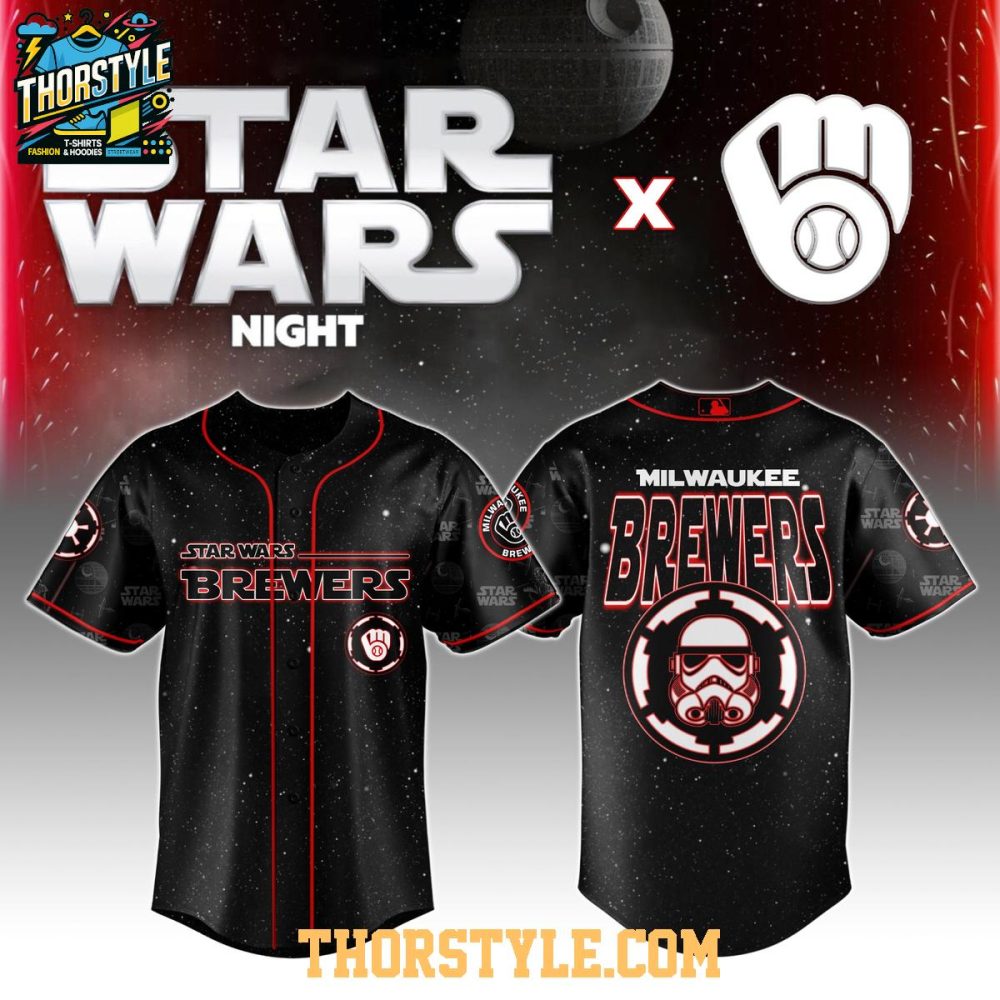 Milwaukee Brewers Star Wars Night Honor The Dark Side Baseball Jersey