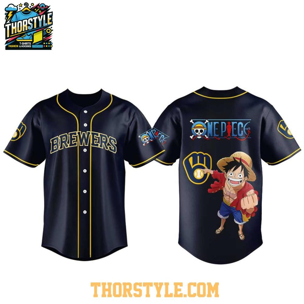 Milwaukee Brewers X One Piece Night 2026 Into The Grand Line Baseball Jersey - Image 2