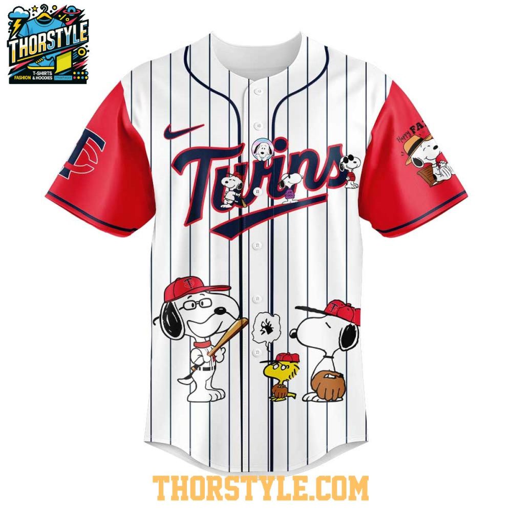 Minnesota Twins Snoopy Happy Father’S Day Peanuts 2025 Baseball Jersey - Image 2