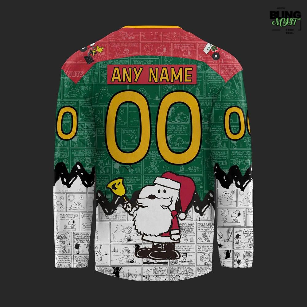 Minnesota Wild Peanuts Christmas 2025 Hockey Jersey - Image 3