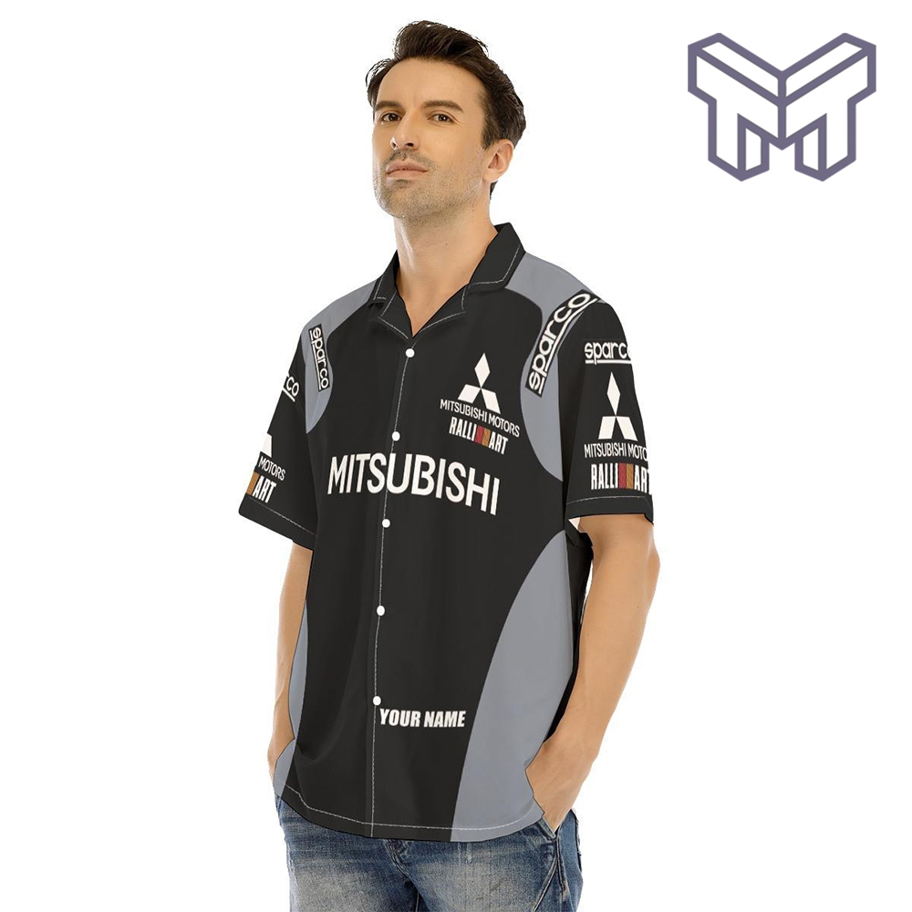 Mitsubishi F1 Team Racing Apparel, Mitsubishi Custom Hawaiian Shirt - Image 2