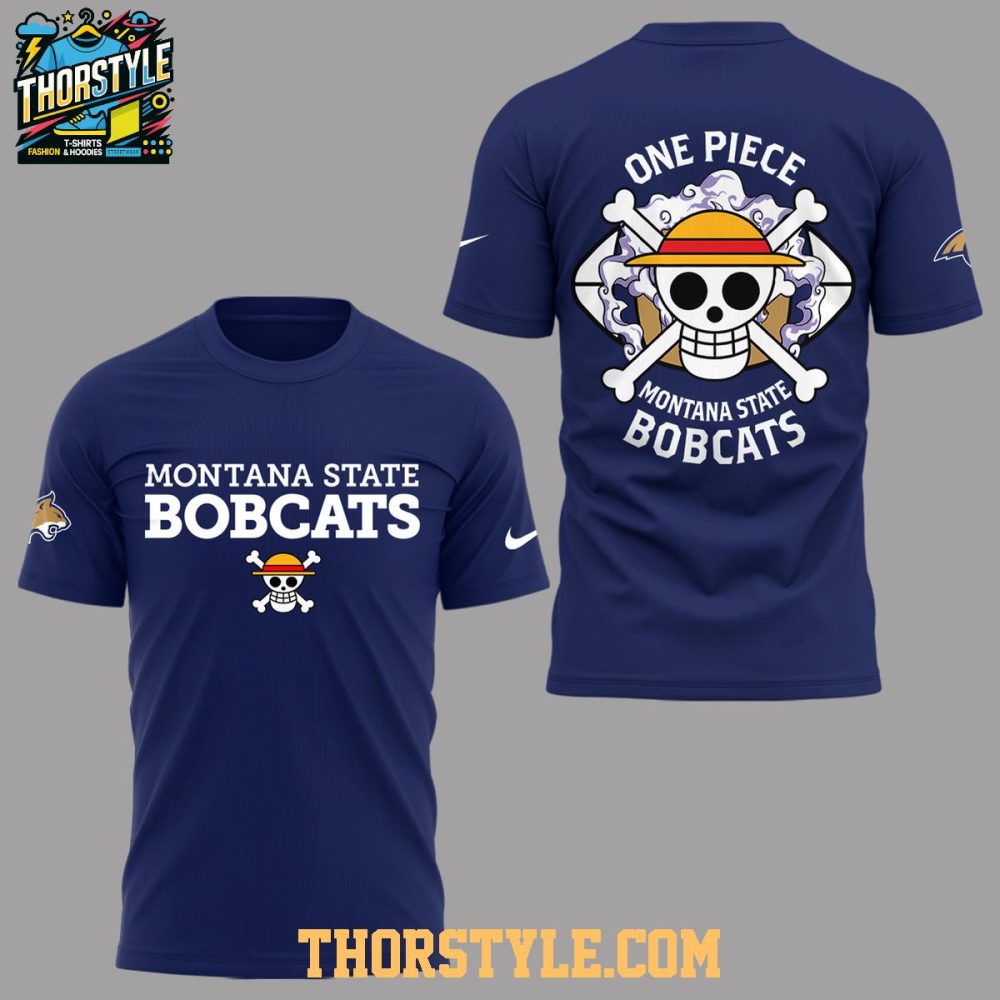 Montana State Bobcats One Piece Night 2026 Hoodie T-Shirt - Image 4
