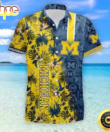 Ncaa Michigan Wolverines Hawaiian Shirt Gift For Beach Vacation