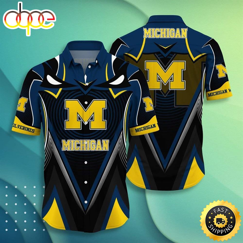 Ncaa Michigan Wolverines Hawaiian Shirt Gift For Sport Fans