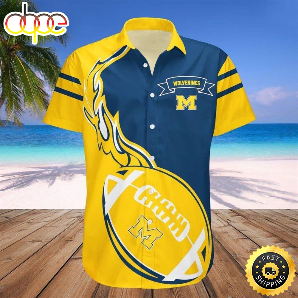 Ncaa Michigan Wolverines Hawaiian Shirt Michigan Gift For Sport Fans