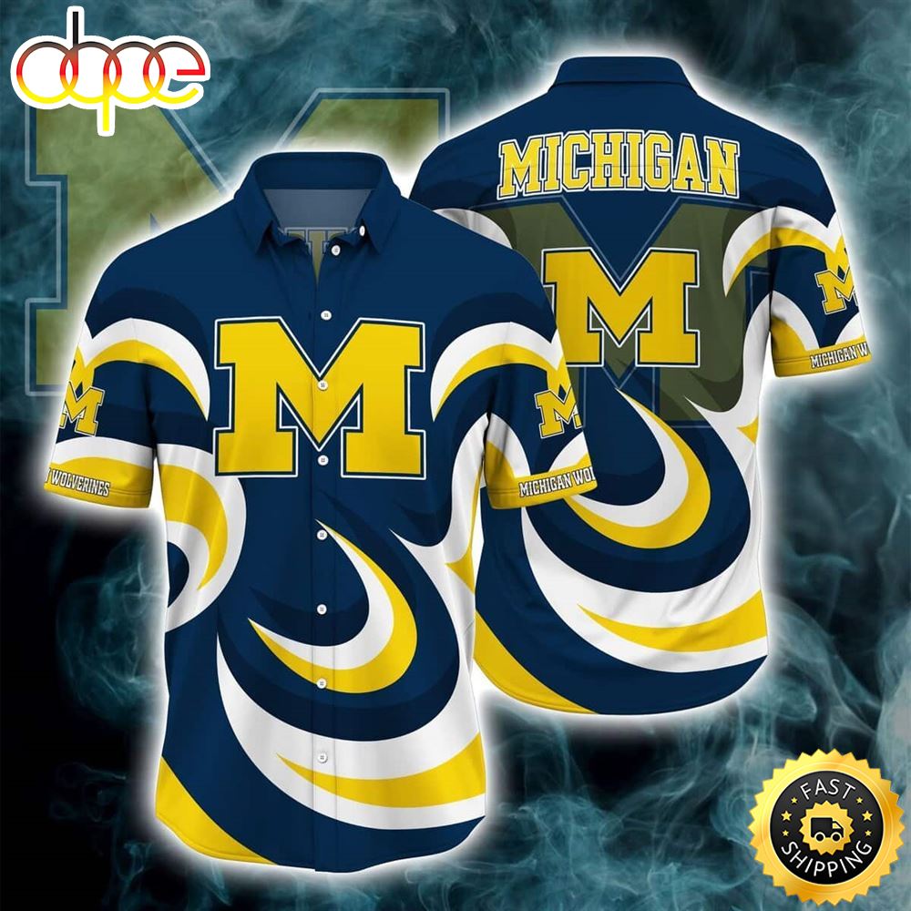 Ncaa Michigan Wolverines Hawaiian Shirt Sport Gift For Dad