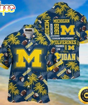 Ncaa Michigan Wolverines Hawaiian Shirt Summer Beach Gift