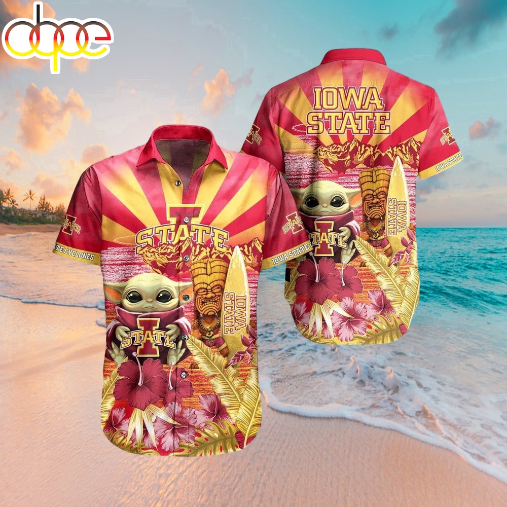 Ncaa Iowa State Cyclones Baby Yoda Hawaiian Shirt