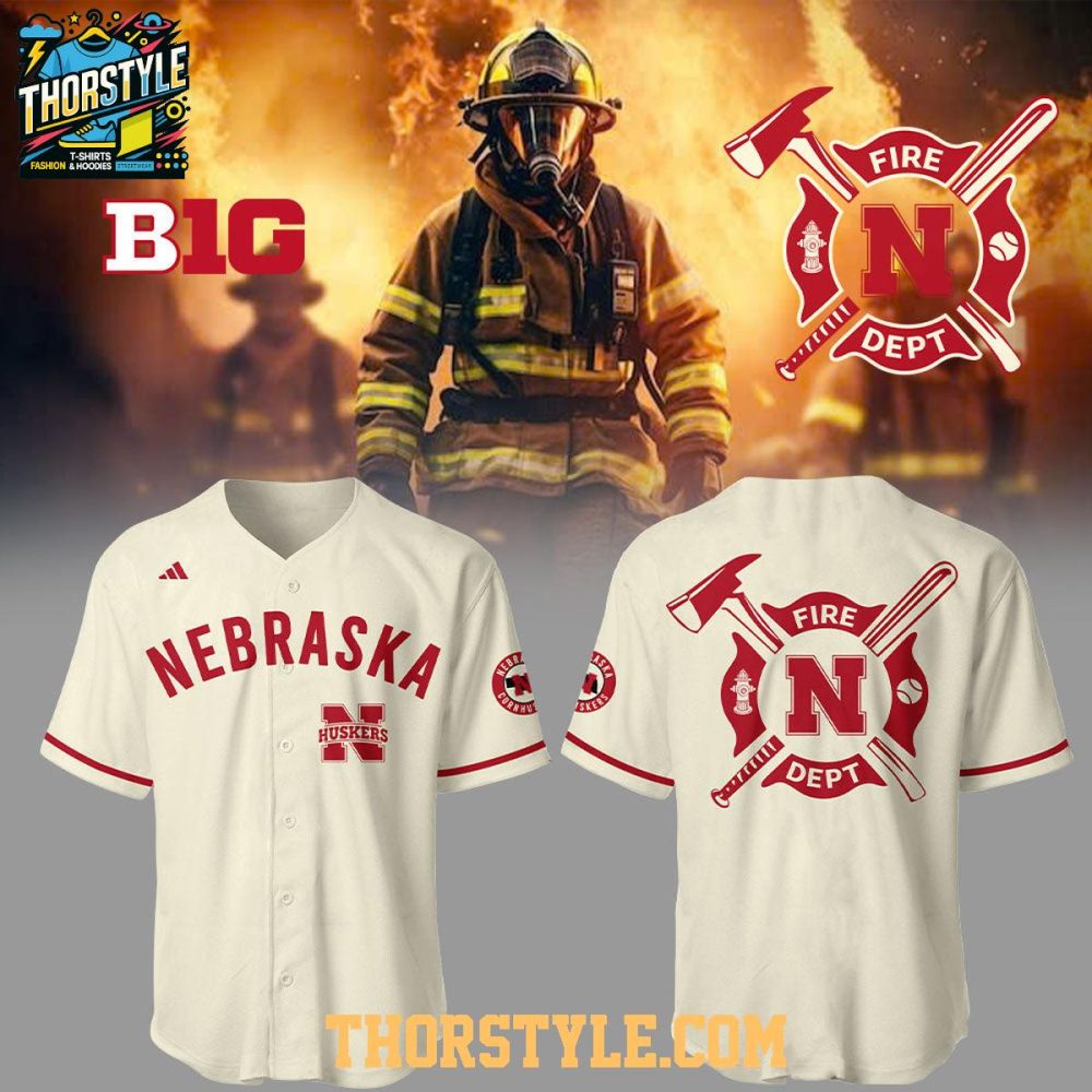 Nebraska Cornhuskers Firefighter Appreciation Night 2026 Personalized Baseball Jersey