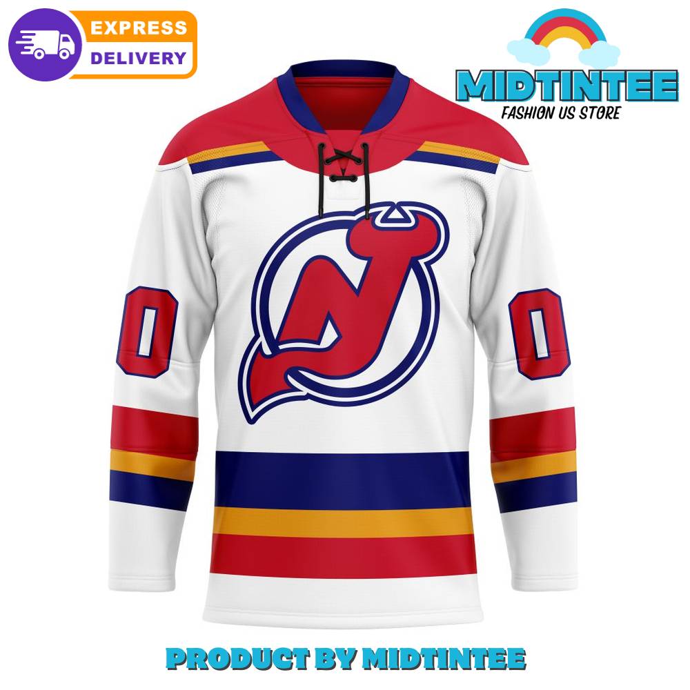 New Jersey Devils Customized Reverse Retro Hockey Jersey