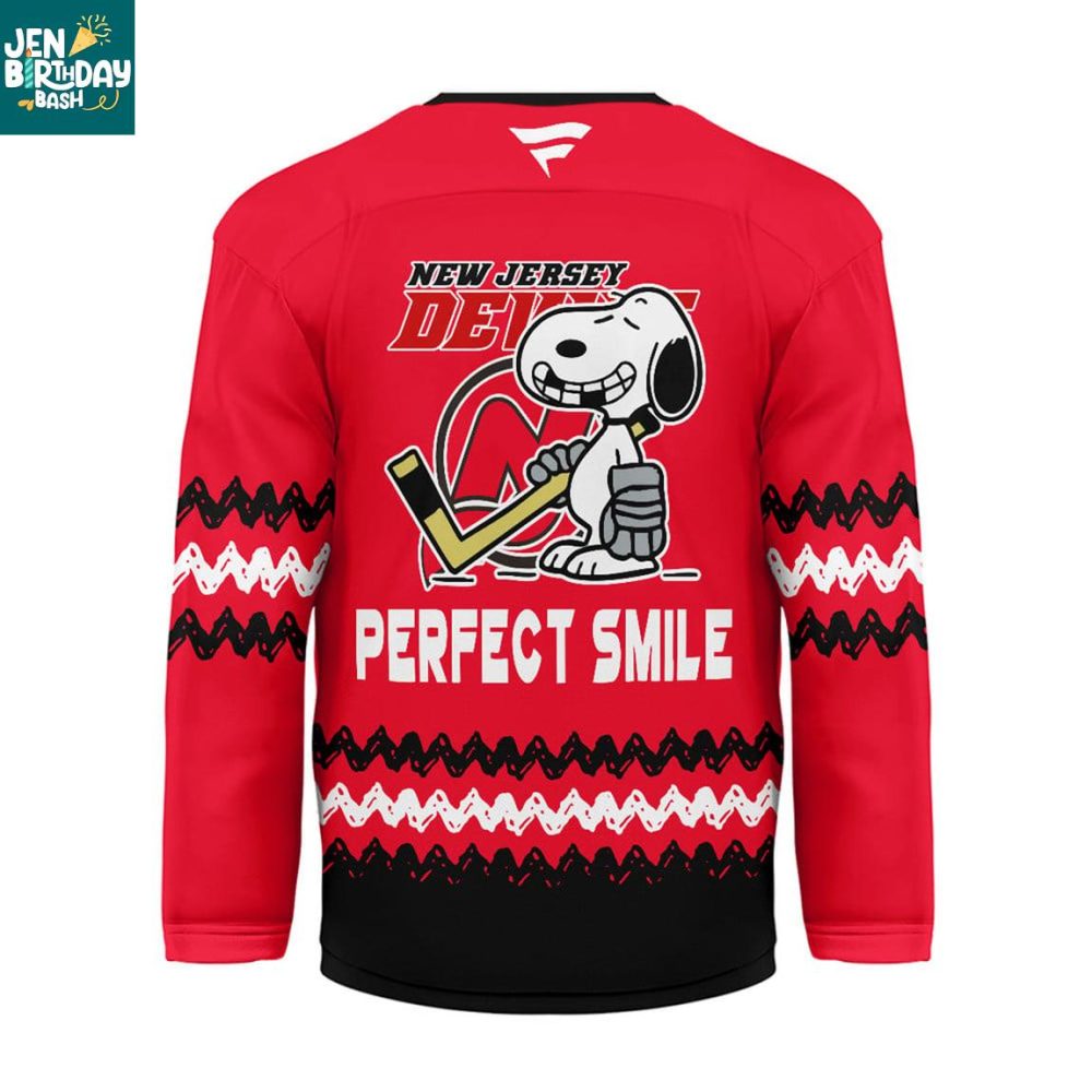 New Jersey Devils Snoopy Peanuts Camps 2026 Personalized Hockey Jersey - Image 2