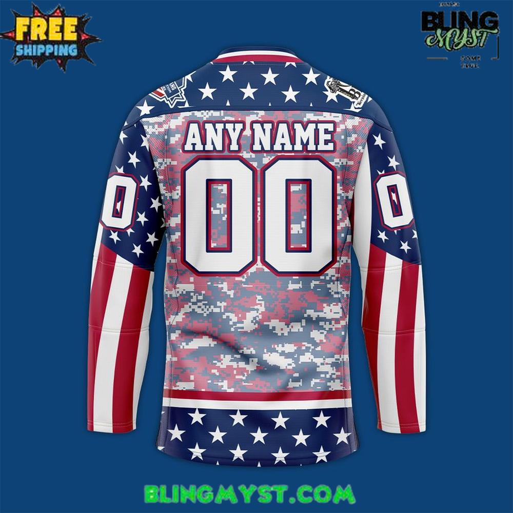 New Mexico Ice Wolves Veterans Appreciation Special Hockey Jersey - Image 3