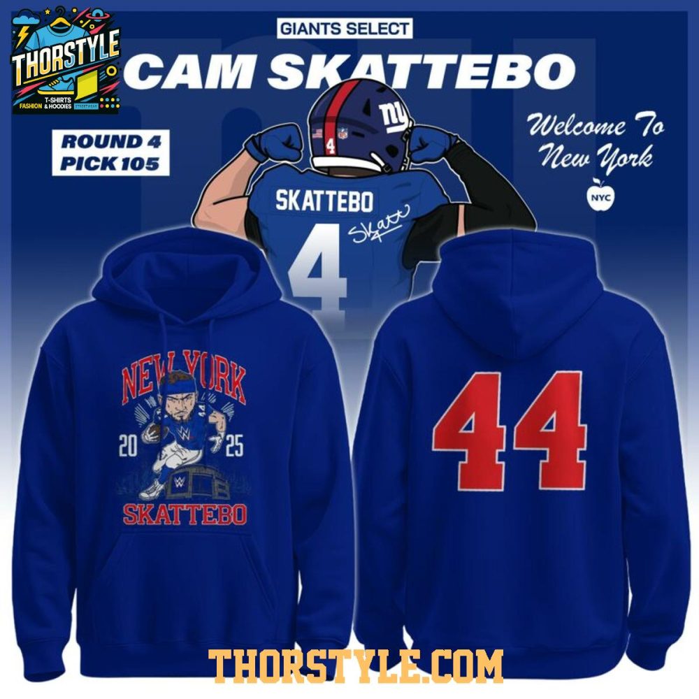 New York Giants Wrestle New York Cameron Skattebo Wwe 2025 Hoodie T-Shirt