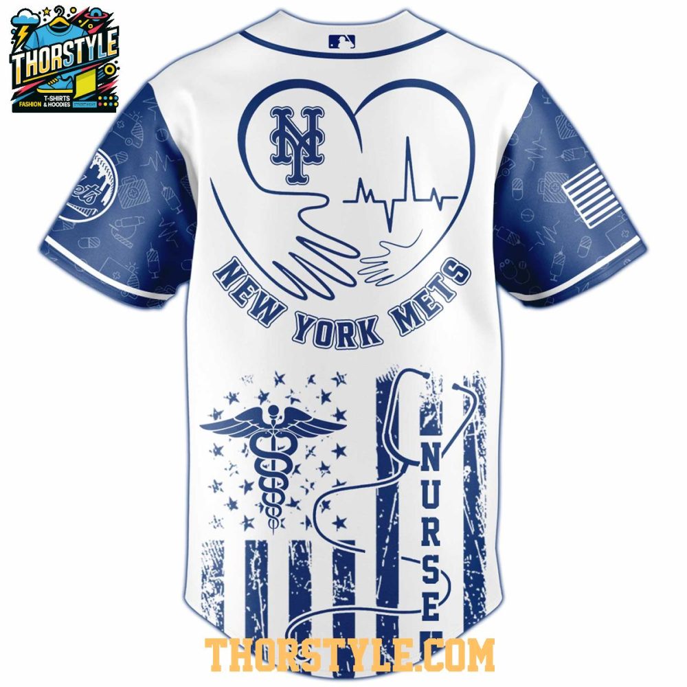 New York Mets 2025 Nurses Night Appreciation Baseball Jersey - Image 3