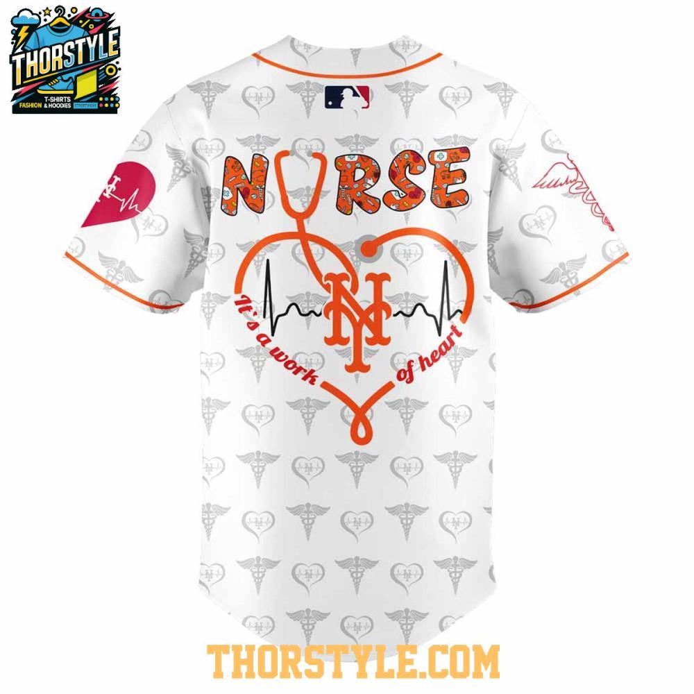 New York Mets Nurses Appreciation Day 2025 Baseball Jersey - Image 3