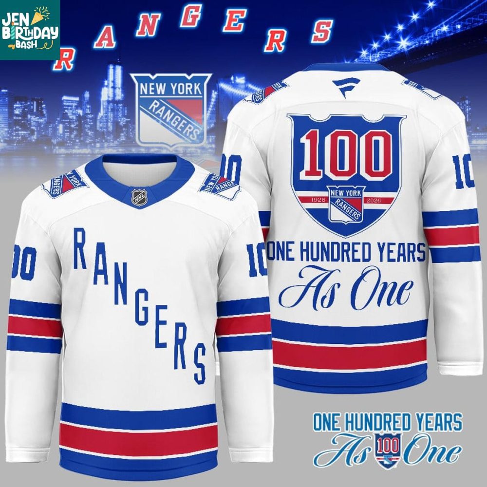 New York Rangers 1925-2025 One Hundred Years As One Personalized Hockey Jersey