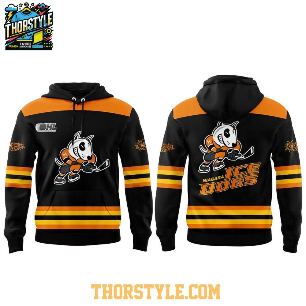 Niagara Icedogs Cancer Care Programs 2026 X Ohl Hoodie T-Shirt - Image 2