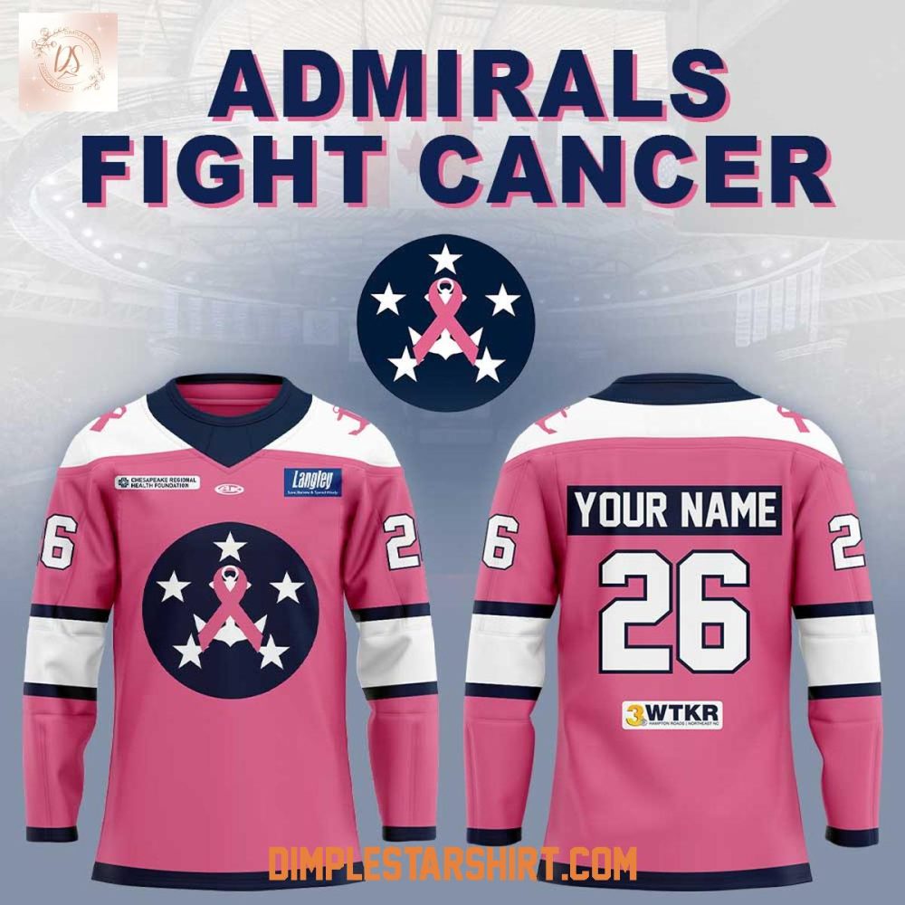 Norfolk Admirals Fight Cancer 2025 Hockey Jersey