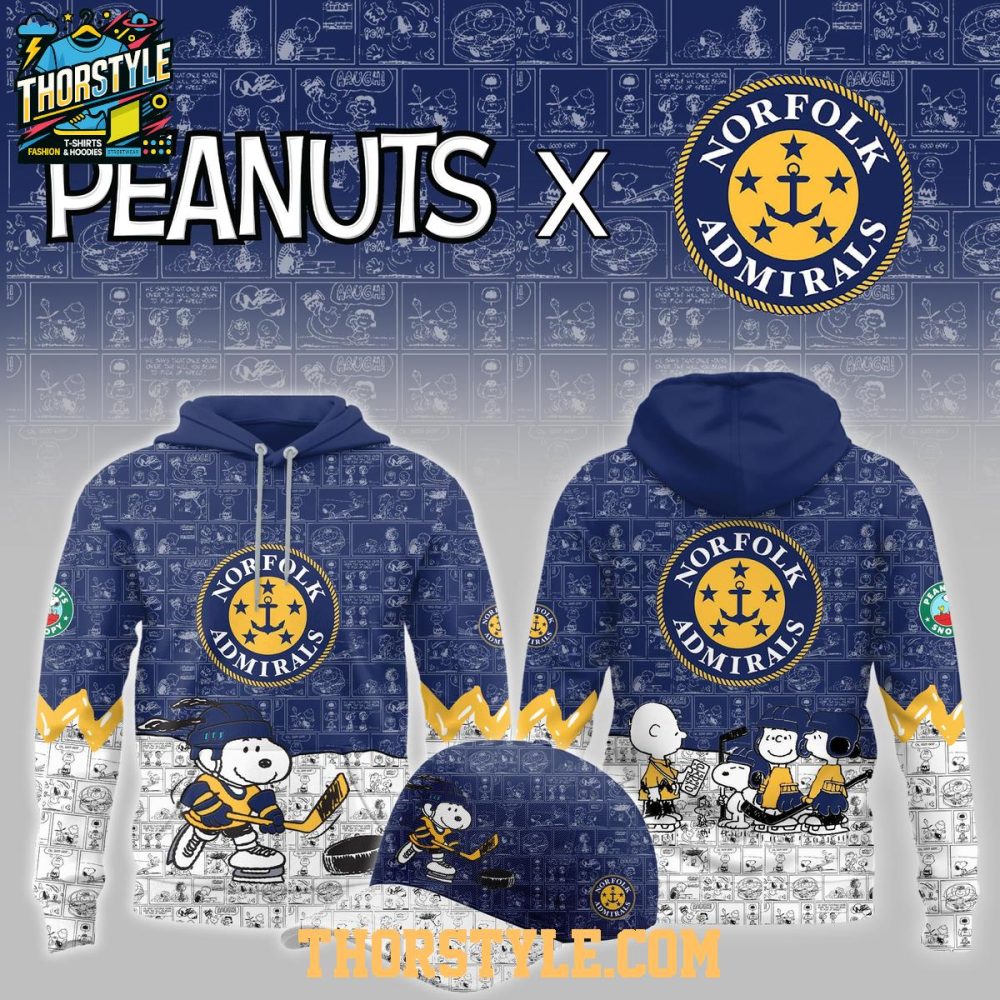 Norfolk Admirals Peanuts Night 2026 Celebrating Hoodie