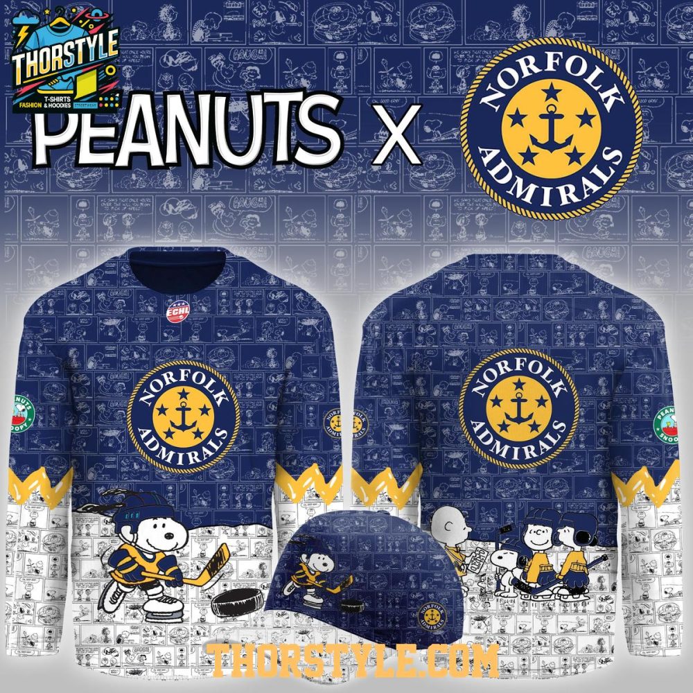 Norfolk Admirals Peanuts Night 2026 Celebration Hockey Jersey