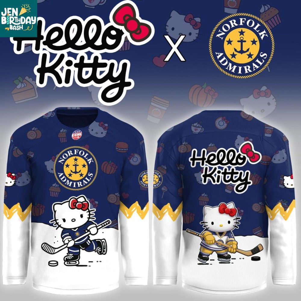 Norfolk Admirals X Hello Kitty Night 2026 Hockey Jersey