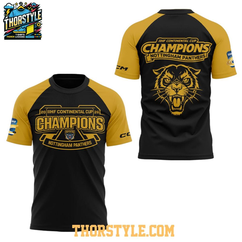 Nottingham Panthers Continental Champions 2026 Celebrate Hoodie - Image 4